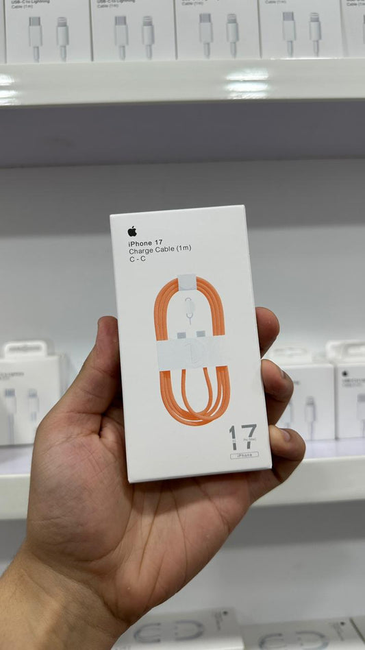 iPhone 17 Max Dynamic USB-C to USB-C Cable (Orange Braided)(1m)